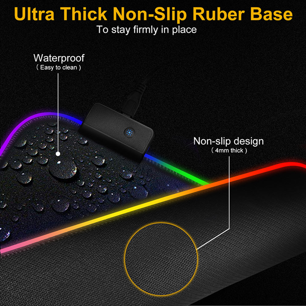 Non-Slip RGB Gaming Mouse Pad/Desk Mat