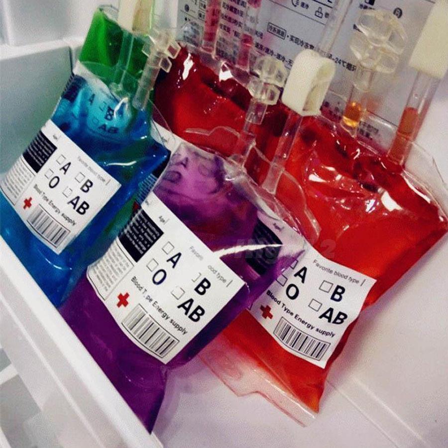 Halloween Blood Bag Drink Pouches (10 Pack)