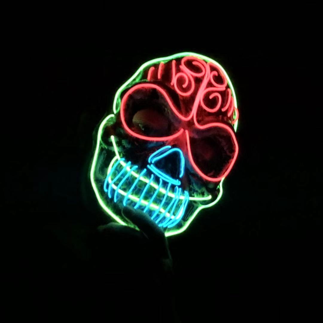 Festival Skull Neon Mask