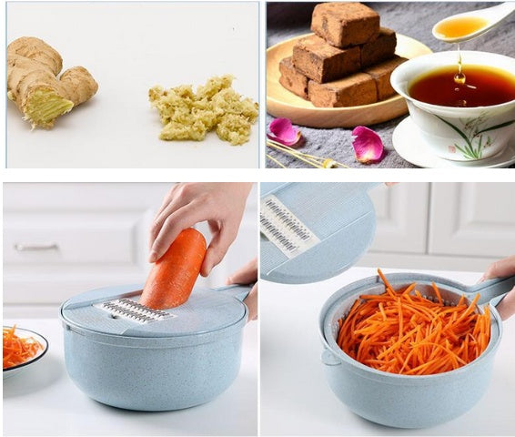 All-in-One Slicer, Grater & Drain Bowl Kitchen Set