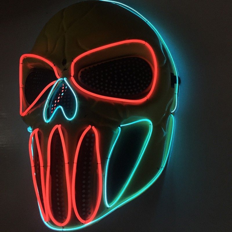 Halloween Skull Mask with Light Effect