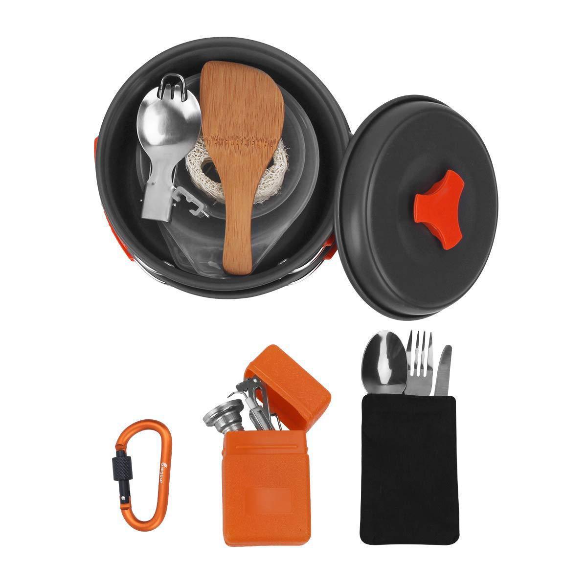 Portable Hiking & Camping Cookware + Burner Combo
