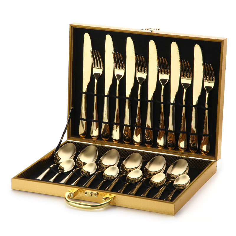 Golden Luxe Cutlery Briefcase Set