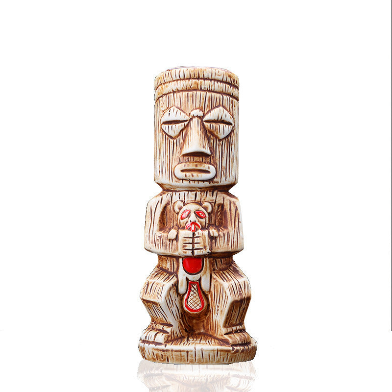 Tropical Ceramic Tiki Cup