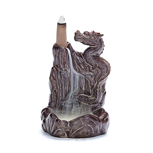 Handmade Ceramic Dragon Backflow Burner