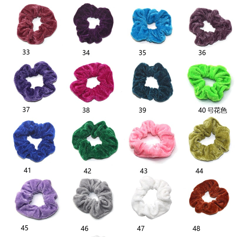 50-piece Pack of Velvet Hair Bands