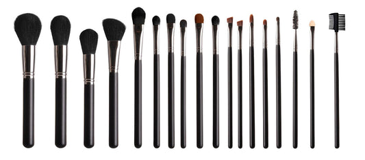 18-piece makeup brush set in a holder that can be attached to the waist-1