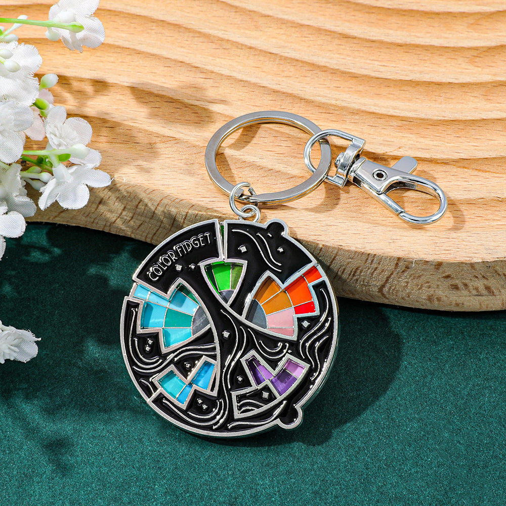 Color Wheel Rotator Keychain