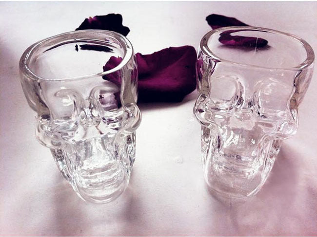 Hand-Blown Skull Glass