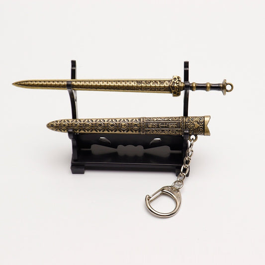 Alloy Ancient Sword Replica Keychain