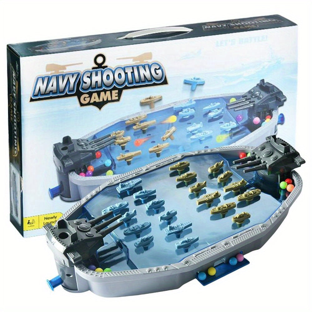 Navy Battleship Game 2-Player Shooting War Board-4