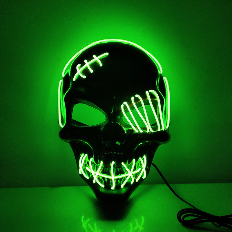 Scarred Pirate Skull LED Mask