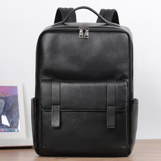Executive Genuine Leather Laptop Backpack