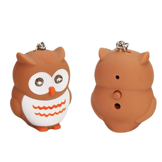 Cartoon Owl Light & Sound Keychain