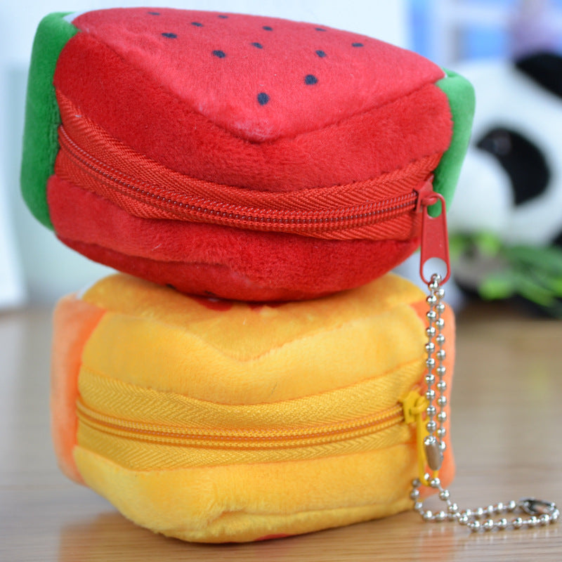 Fruit-Themed Cute Fluffy Small Wallet/Bag