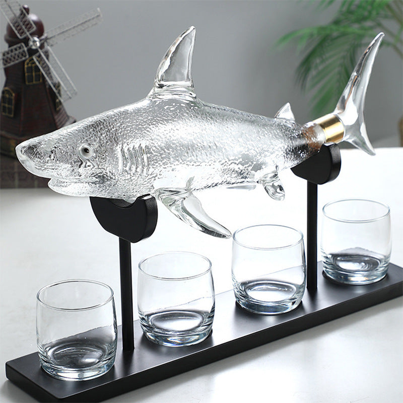 High Borosilicate Shark Decanter + Glasses