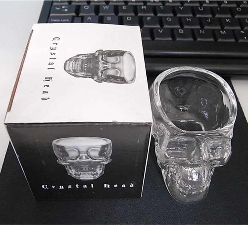 Hand-Blown Skull Glass