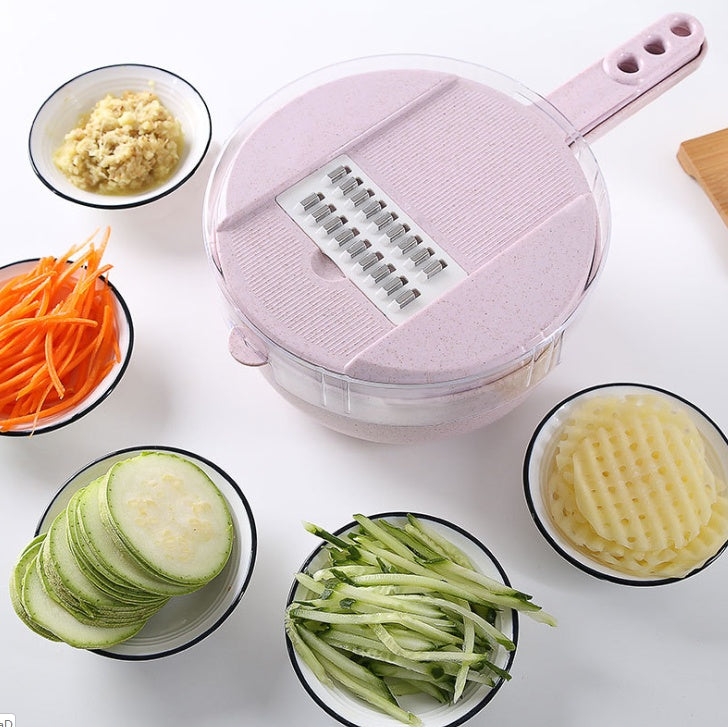 All-in-One Slicer, Grater & Drain Bowl Kitchen Set