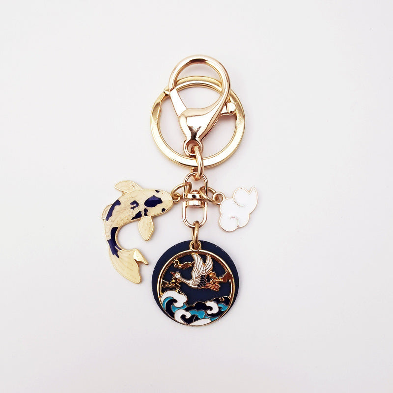 Beautiful Detailed Koi Cloud Keychain
