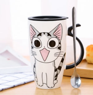 Happy Cat Large Ceramic Mug