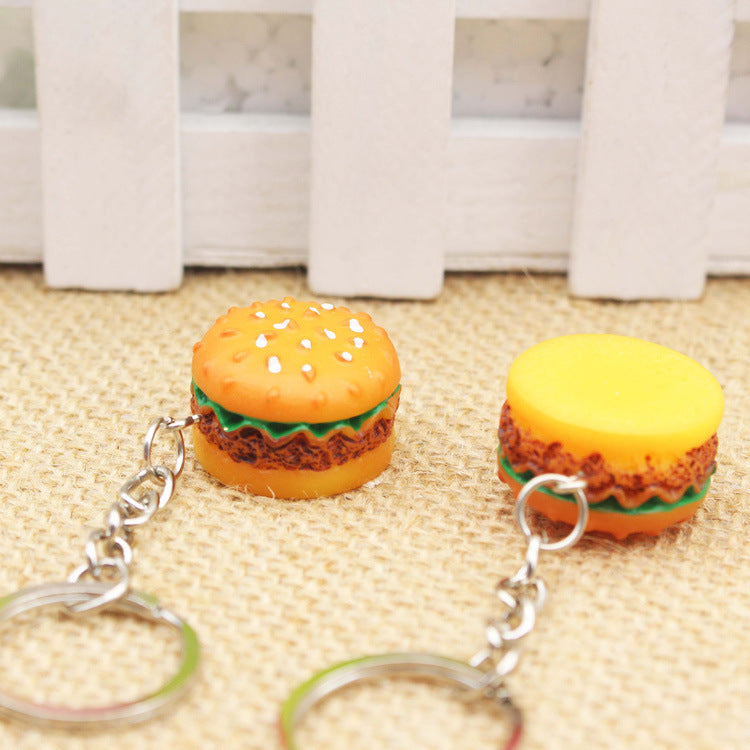 Tiny Hamburger Keychain