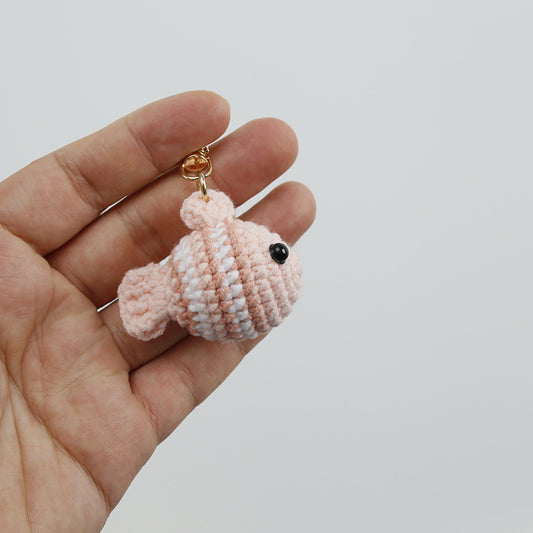 Hand Crocheted Clownfish Keychain