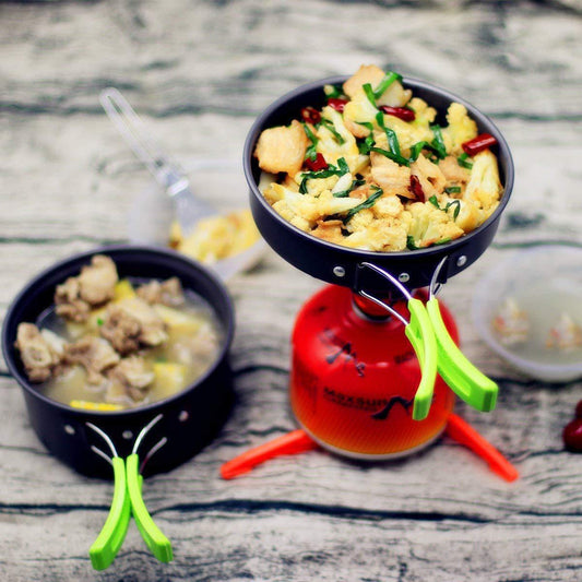 Portable Hiking & Camping Cookware + Burner Combo