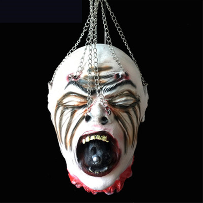 Horror Hanging Decapitated Head Prop