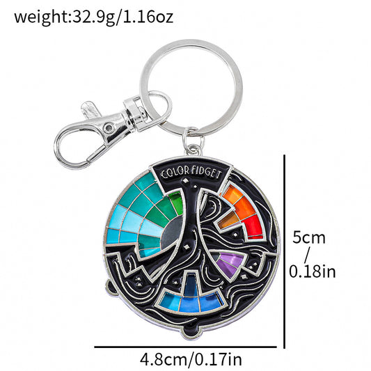 Color Wheel Rotator Keychain