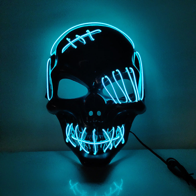 Scarred Pirate Skull LED Mask