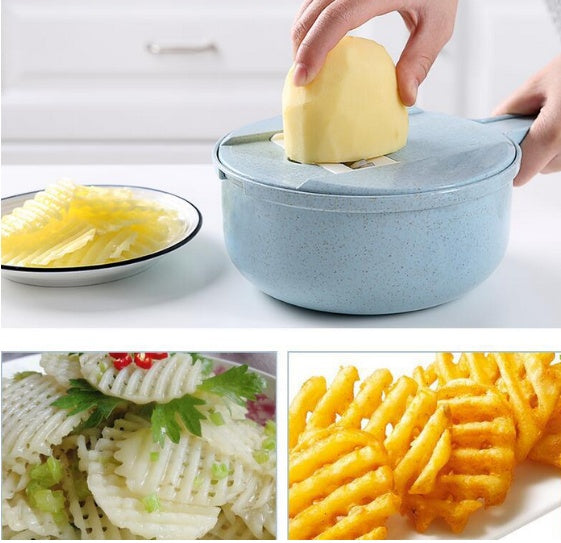 All-in-One Slicer, Grater & Drain Bowl Kitchen Set