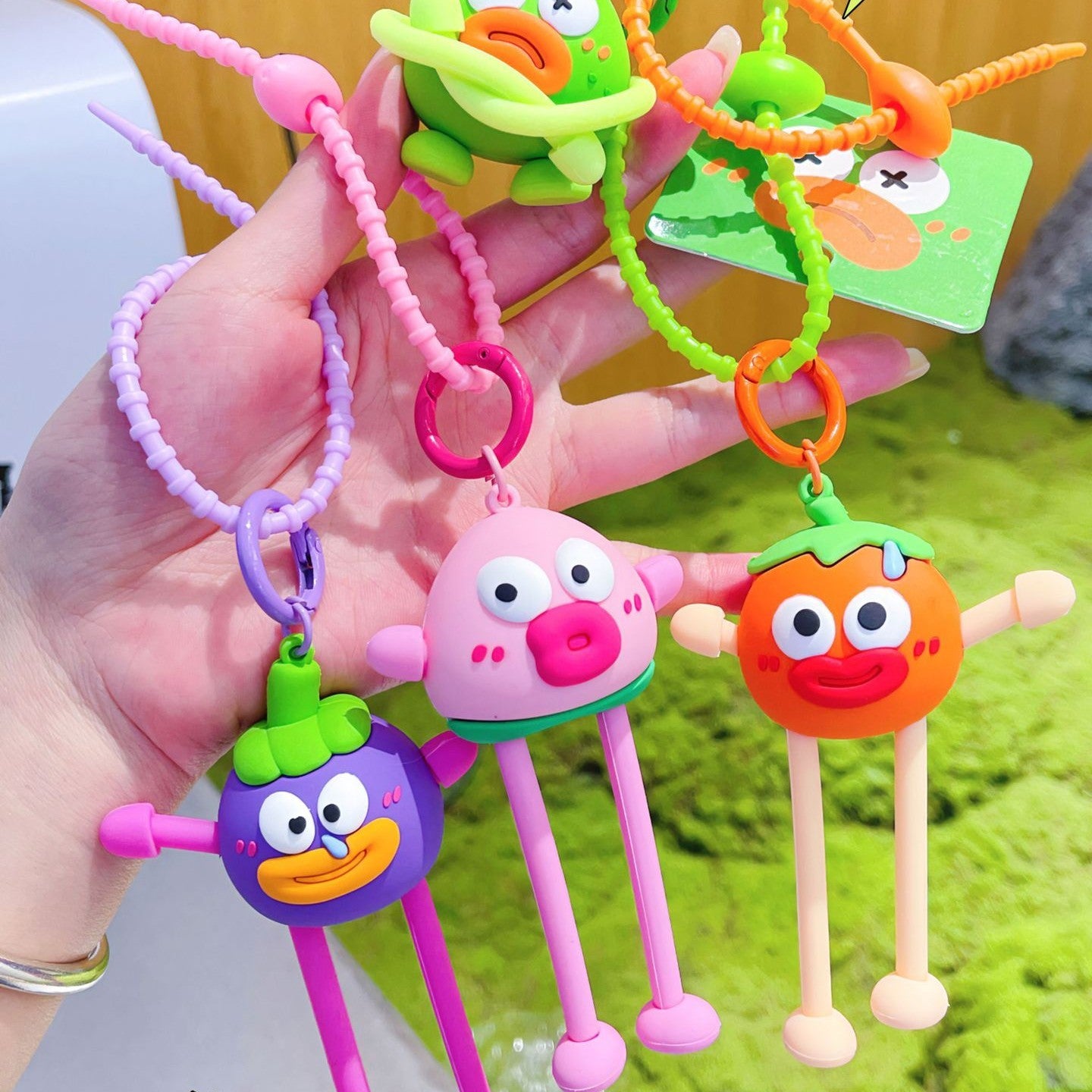 Cute Fruits and Plants Dolls Keychains