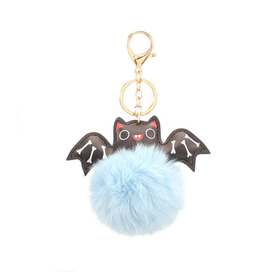 Cute Fluffy Bat Keychain