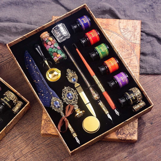 Vintage Calligraphy & Sealing Kit (6 Inks)