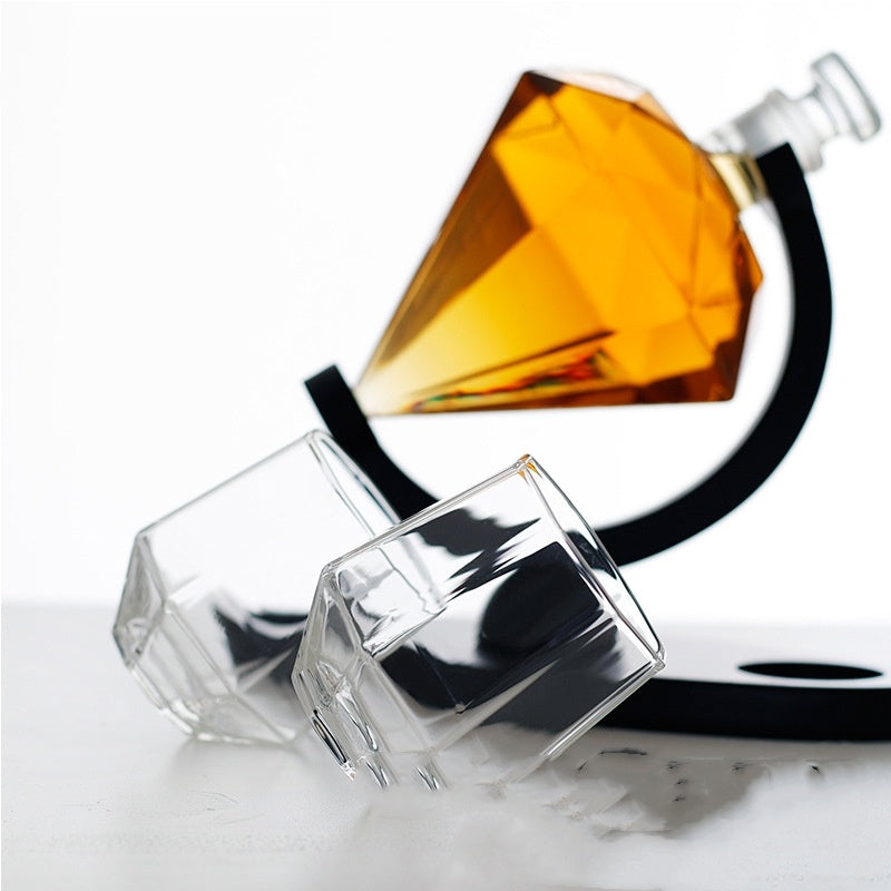 Borosilicate Diamond Decanter Set