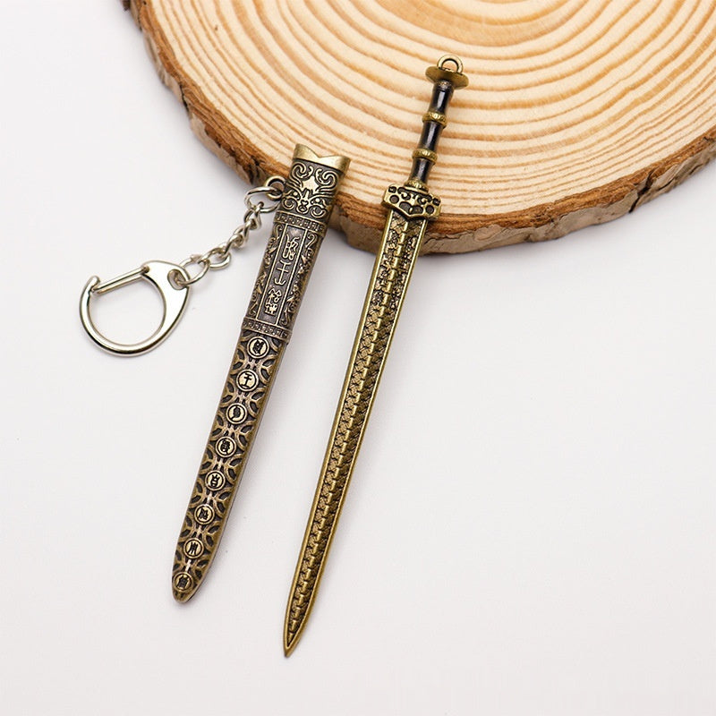Alloy Ancient Sword Replica Keychain