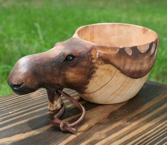 Handmade Scandinavian Kuksa Wooden Mug