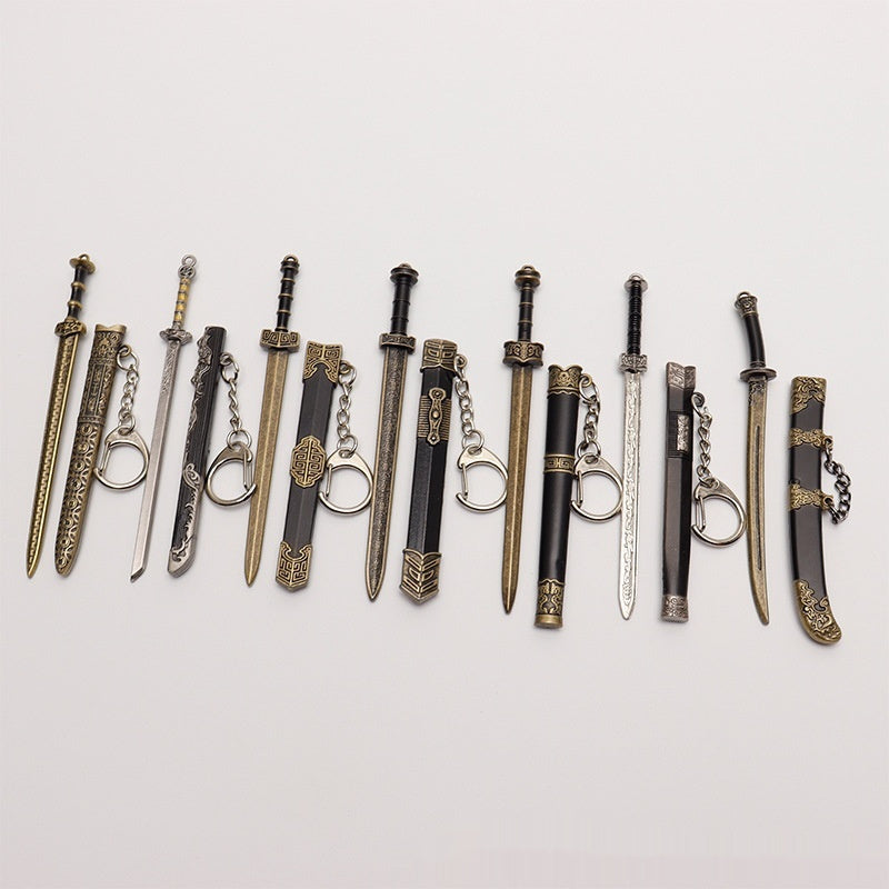 Alloy Ancient Sword Replica Keychain