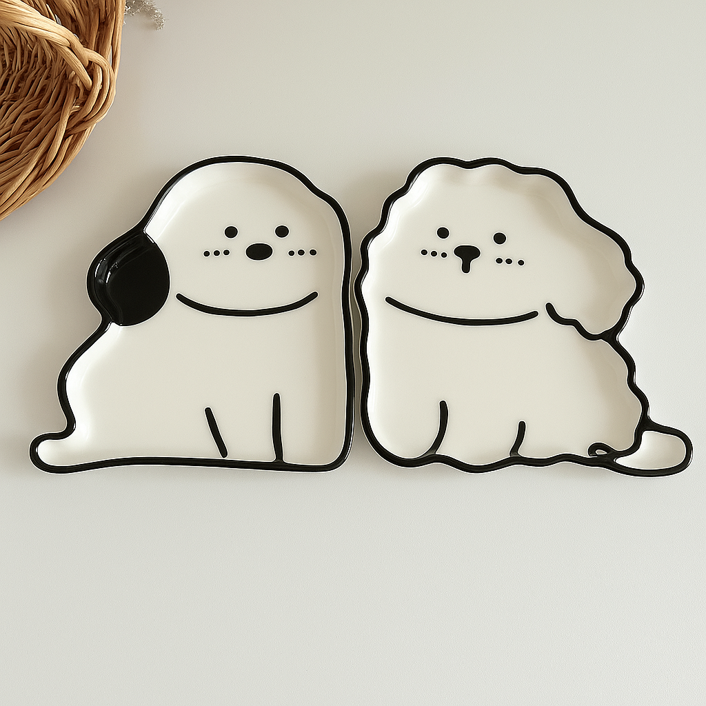 Adorable Doggie Porcelain Dish