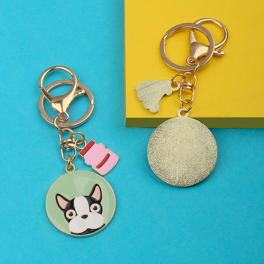 Cute Metal Dog Keychains
