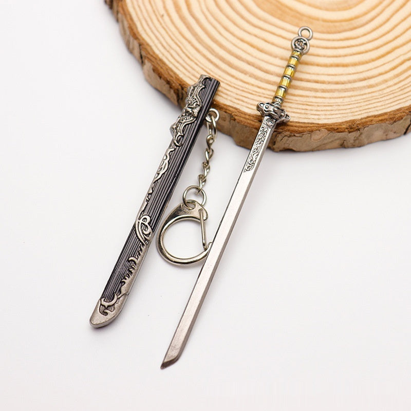 Alloy Ancient Sword Replica Keychain