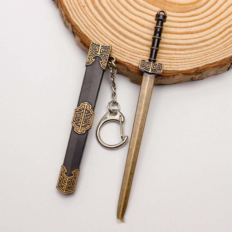 Alloy Ancient Sword Replica Keychain