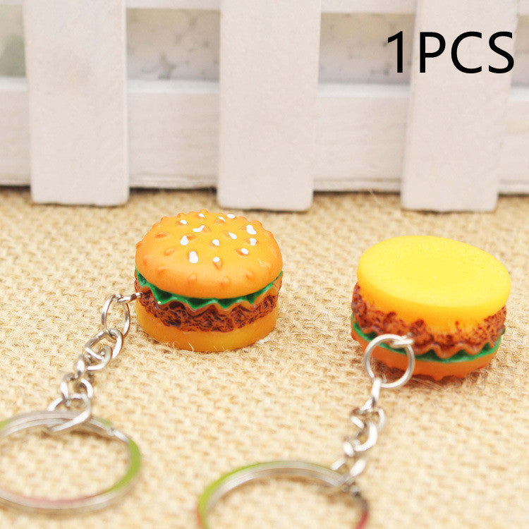 Tiny Hamburger Keychain