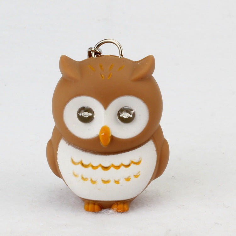 Cartoon Owl Light & Sound Keychain