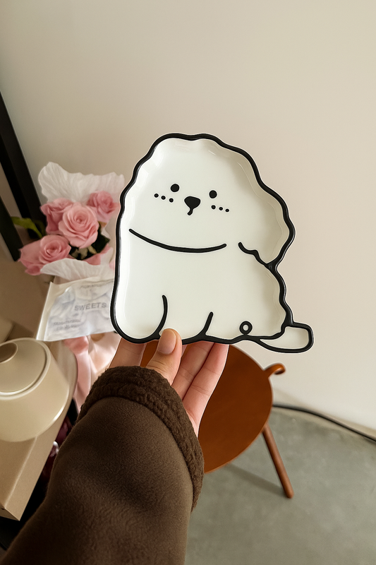 Adorable Doggie Porcelain Dish
