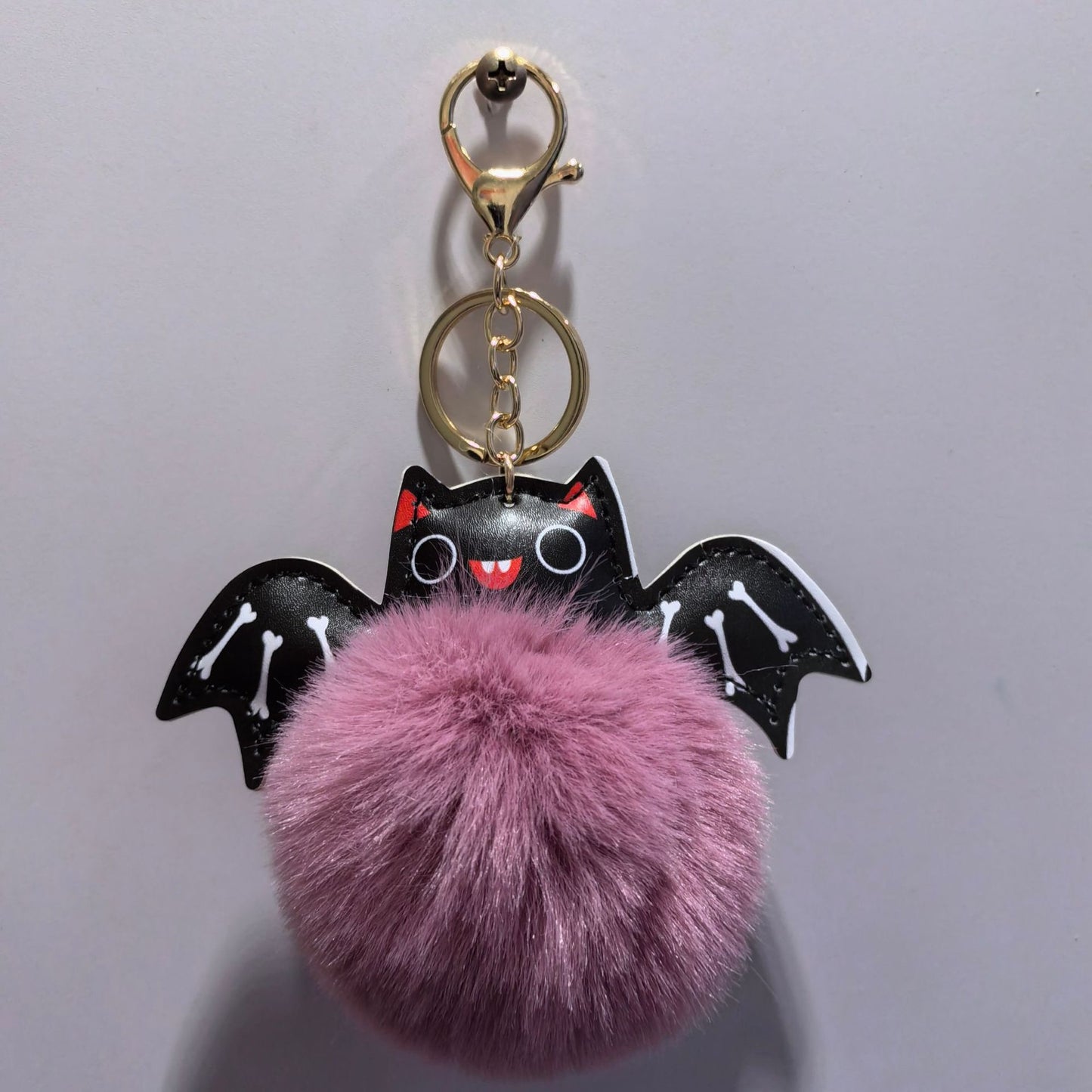 Cute Fluffy Bat Keychain