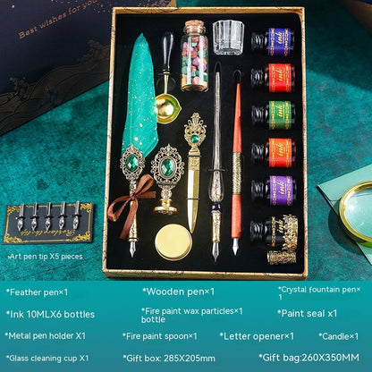 Vintage Calligraphy & Sealing Kit (6 Inks)
