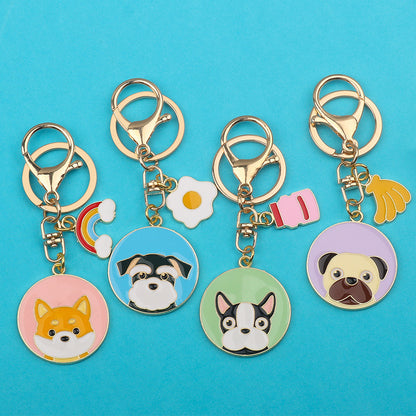 Cute Metal Dog Keychains
