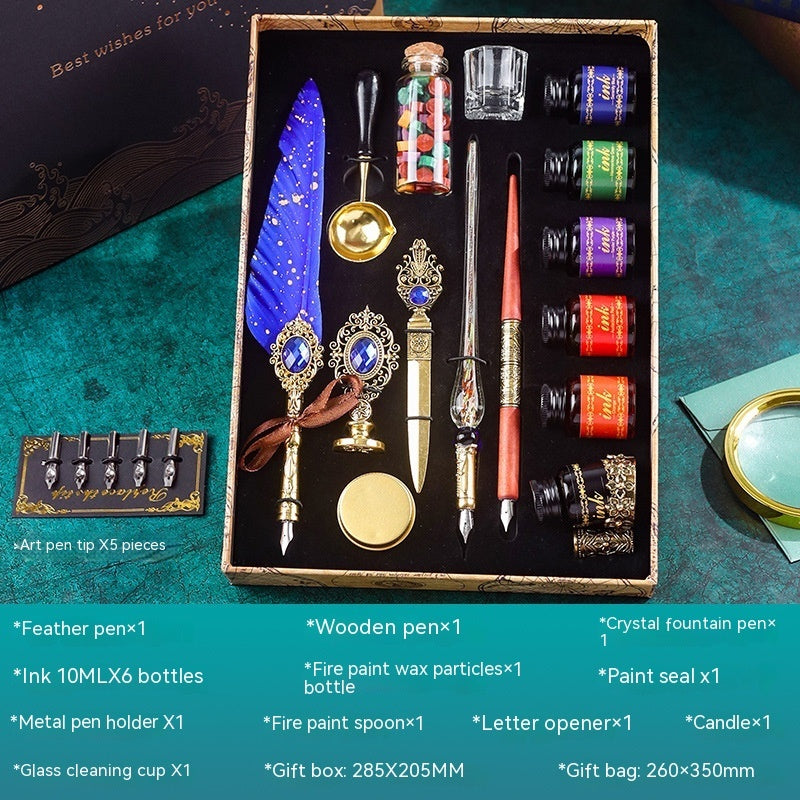 Vintage Calligraphy & Sealing Kit (6 Inks)