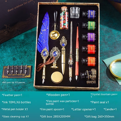 Vintage Calligraphy & Sealing Kit (6 Inks)